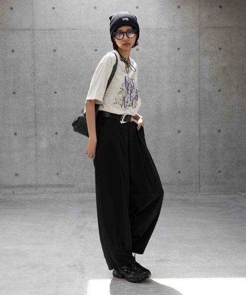 PAGEBOY（ページボーイ）の「ボタニカルシシュウＴシャツ（Tシャツ/カットソー・レディース・チャコールグレー/グリーン系その他4/ベージュ系その他・FREE）」の13枚目の写真