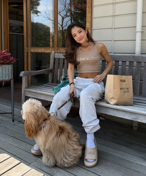 INTER FACTORY（インターファクトリー）の「moeka - SUNOUTFIT 厚底ロゴサンダル（サンダル・レディース・ベージュ・LARGE/MEDIUM/SMALL）」の10枚目の写真