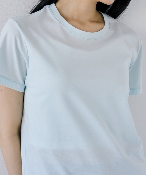 スリーククルーTEE｜ウォッシャブル/半袖/Tシャツ/夏服/オフィス