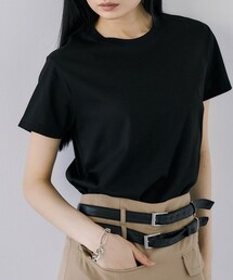 【再入荷なし!】スリーククルーTEE|ウォッシャブル/半袖/Tシャツ/オフィスカジュアル