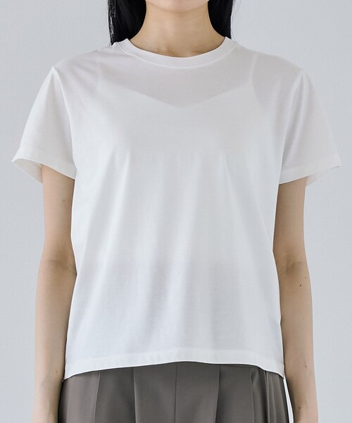 tシャツ スリーククルーTEE｜ウォッシャブル/半袖/Tシャツ/夏服/オフィスカジュアル レディース スリーククルーTEE｜ウォッシャブル/半袖/Tシャツ/夏服/オフィス