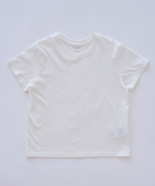 UNITED TOKYO(ユナイテッドトウキョウ)の「【再入荷なし!】スリーククルーTEE|ウォッシャブル/半袖/Tシャツ/オフィスカジュアル(Tシャツ/カットソー・レディース・イエロー/ホワイト/ライトブルー/ブラック・FREE)」の16枚目の写真