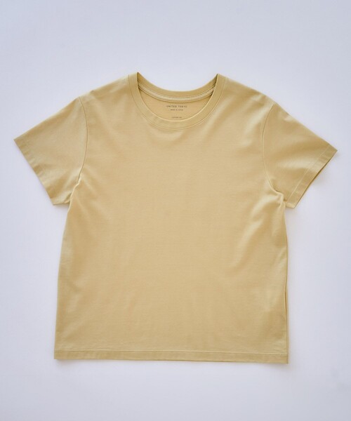 UNITED TOKYO(ユナイテッドトウキョウ)の「【再入荷なし!】スリーククルーTEE|ウォッシャブル/半袖/Tシャツ/オフィスカジュアル(Tシャツ/カットソー・レディース・イエロー/ホワイト/ライトブルー/ブラック・FREE)」の15枚目の写真