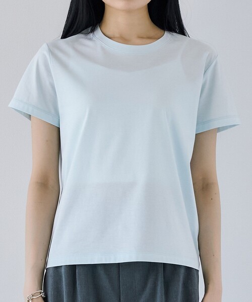 tシャツ スリーククルーTEE｜ウォッシャブル/半袖/Tシャツ/夏服/オフィスカジュアル レディース スリーククルーTEE｜ウォッシャブル/半袖/Tシャツ/夏服/オフィス