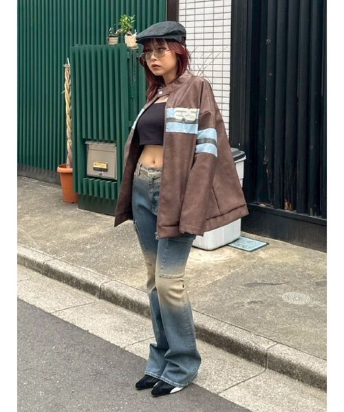 EVRIS完売品 オーバーサイズ ジャケット アウター フロントバックロゴ EVRIS完売品 オーバーサイズ ジャケット アウター フロント