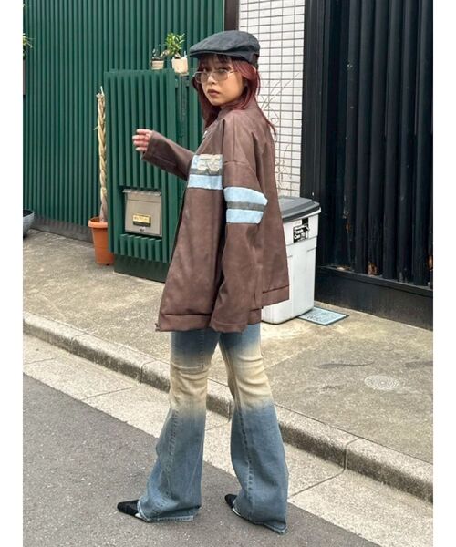セール】バイカーグラフィックオーバーサイズブルゾン（ブルゾン