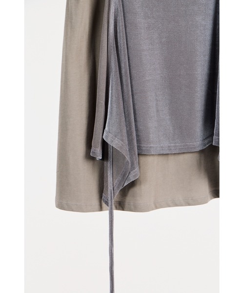 CHIGNON（シニヨン）の「【 CHIGNON / シニヨン 】ベロアメッシュキャミプルオーバー（Tシャツ/カットソー・レディース・アイボリー/ブラック/グレー・FREE）」の11枚目の写真