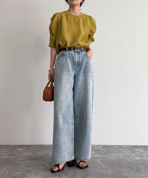 fredy emue（フレディエミュ）の「2WAYシアー袖ボリュームブラウス（シャツ/ブラウス・レディース・ブラック/オフホワイト/ベージュ/イエロー・38）」の6枚目の写真