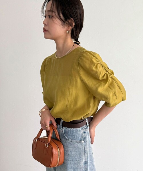 fredy emue（フレディエミュ）の「2WAYシアー袖ボリュームブラウス（シャツ/ブラウス・レディース・ブラック/オフホワイト/ベージュ/イエロー・38）」の10枚目の写真