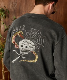 schott(Vbg)Schott/Vbg/PIGMENT SKULL AND SNAKE CREW SWEAT/sOg XJ Ah Xl[N N[XEFbg(XEFbg)
