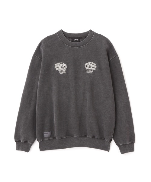 Schott/ショット/PIGMENT SKULL AND SNAKE CREW SWEAT/ピグメント