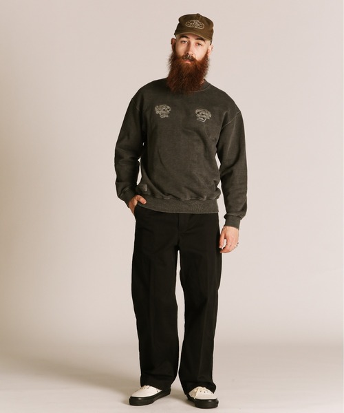 schott(ショット)の「Schott/ショット/PIGMENT SKULL AND SNAKE CREW SWEAT/ピグメント スカル アンド スネーク クルースウェット(スウェット・メンズ・レッド/ブルーグレー/ブラック・2XL/XL/L/M)」の20枚目の写真