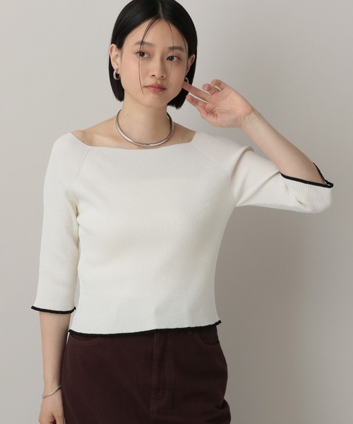 Adonisis 購入　半日着用　オフショルダーボーダーニット BONJOUR SAGAN公式オンラインストア / オフショルボーダーニット