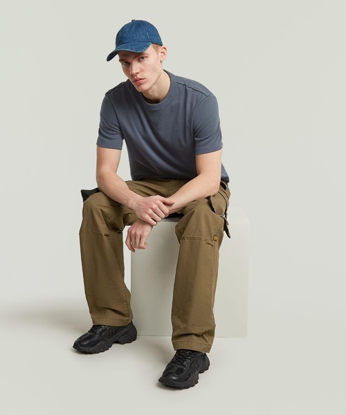 G-STAR RAW レギュラー カーゴパンツ カーキ G-STAR RAW カーゴパンツ 3D REGULAR TAPERED CARGO PANTS 2.0