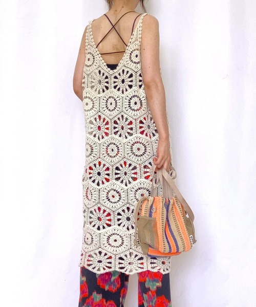 Q（キュー）の「クロシェレースワンピース（ワンピース・レディース・アイボリー/ブラック・MEDIUM）」の18枚目の写真