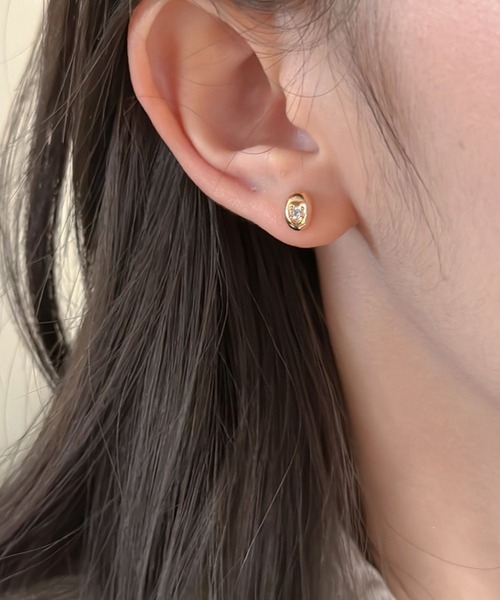 yu-ka(ユーカ)の「YU-KA:ポイントジルコニア スタッドピアス zirconia stud pierce(ピアス(両耳用)・レディース・シルバー/ゴールド/ピンクゴールド・FREE)」の1枚目の写真