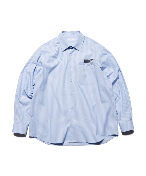 uniform experiment（ユニフォームエクスペリメント）の「IN-PROCESS PRINT SHIRT（シャツ/ブラウス・メンズ・ホワイト/ライトブルー・3/2/1/4）」の2枚目の写真