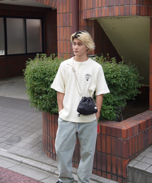 kaoyorinakami(カオヨリナカミ)の「Connie thermal henley tee / コニーサーマルヘンリーネックTシャツ(Tシャツ/カットソー・メンズ・ブラック/ホワイト・SMALL/MEDIUM/LARGE/X-LARGE)」の16枚目の写真