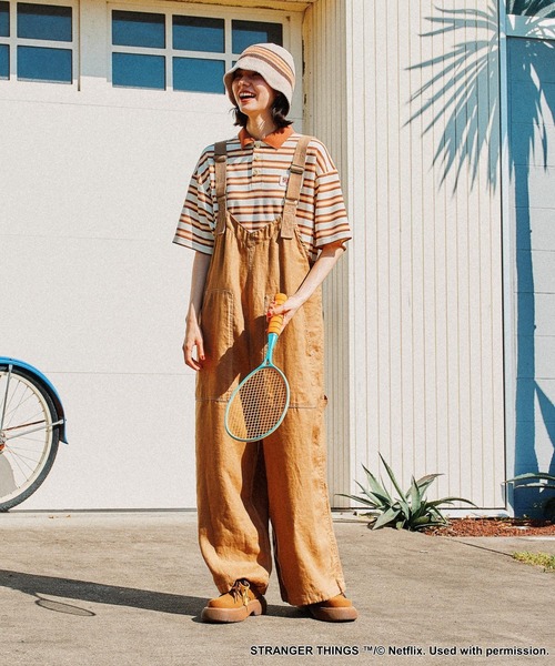 niko and...（ニコアンド）の「【STRANGER THINGS】コラボ レトロボーダーポロシャツ（ポロシャツ・レディース・イエロー/オフホワイト/ライトブルー・LARGE/MEDIUM）」の8枚目の写真