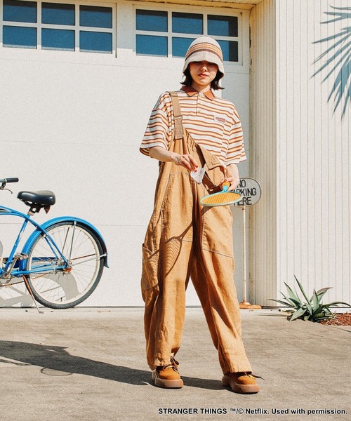 niko and...（ニコアンド）の「【STRANGER THINGS】コラボ レトロボーダーポロシャツ（ポロシャツ・レディース・イエロー/オフホワイト/ライトブルー・LARGE/MEDIUM）」の11枚目の写真