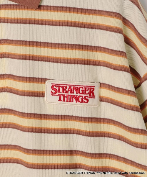 ポロシャツ ポロ 「STRANGER THINGS」コラボ レトロボーダーポロシャツ レディース niko and… ポロシャツ ポロ 「STRANGER THINGS」コラボ レトロ