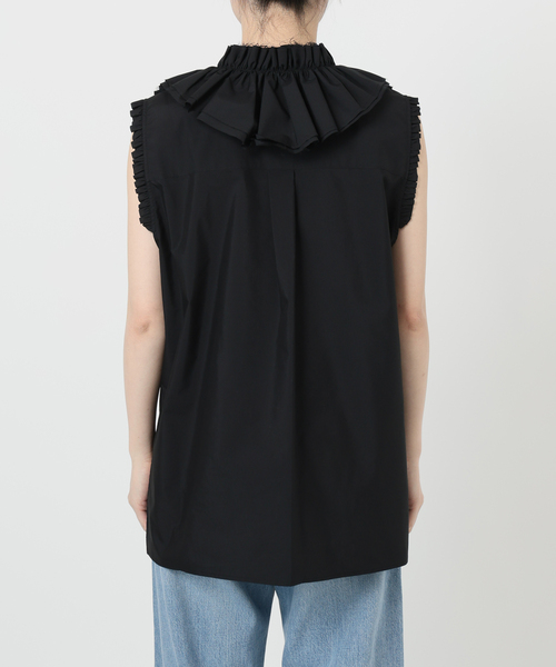 IENA LA BOUCLE（イエナラブークル）の「IENA LA BOUCLE C/Pポプリンフリルカラーシャツ（シャツ/ブラウス・レディース・ブラック/ブルー系その他・FREE）」の18枚目の写真