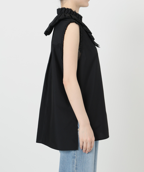 IENA LA BOUCLE（イエナラブークル）の「IENA LA BOUCLE C/Pポプリンフリルカラーシャツ（シャツ/ブラウス・レディース・ブラック/ブルー系その他・FREE）」の19枚目の写真