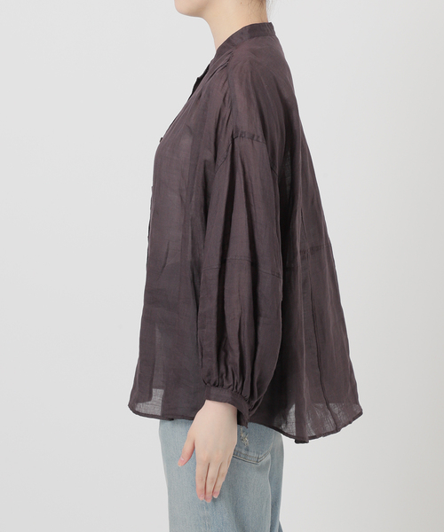 FRAMeWORK(フレームワーク)の「ラミーランタンスリーブバンドカラー(シャツ/ブラウス・レディース・ホワイト/ブラウン/ライトグリーン・FREE)」の8枚目の写真