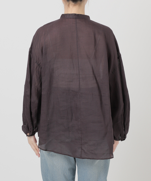 FRAMeWORK(フレームワーク)の「ラミーランタンスリーブバンドカラー(シャツ/ブラウス・レディース・ホワイト/ブラウン/ライトグリーン・FREE)」の9枚目の写真