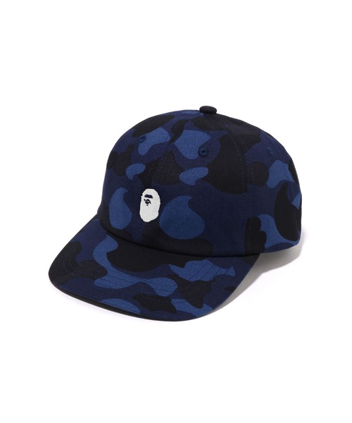 A BATHING APE（アベイシングエイプ）の「COLOR CAMO APE HEAD ONE POINT PANEL CAP（キャップ・メンズ・ブラック/ネイビー/パープル/レッド・FREE）」の2枚目の写真