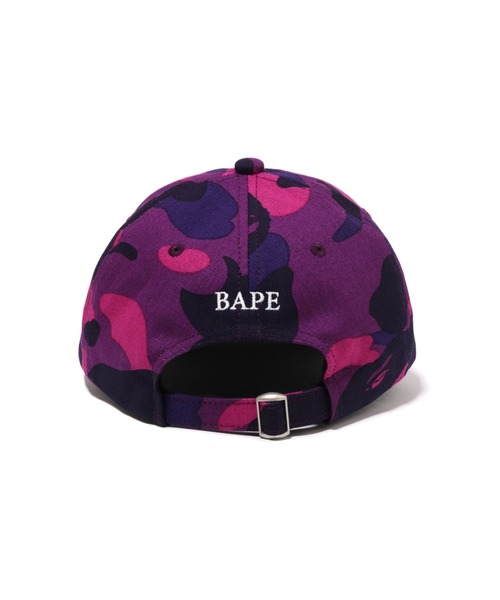 A BATHING APE（アベイシングエイプ）の「COLOR CAMO APE HEAD ONE POINT PANEL CAP（キャップ・メンズ・ブラック/ネイビー/パープル/レッド・FREE）」の6枚目の写真