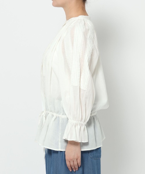 studio CLIP(スタディオクリップ)の「《高山都×INDIA IS BEAUTIFUL》コットンボイル刺繍ブラウス(シャツ/ブラウス・レディース・ブラック/ホワイト/グリーン・FREE)」の10枚目の写真