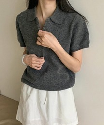 ニットポロ