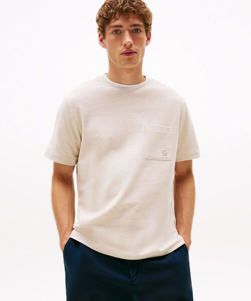 TOMMY HILFIGER(トミーヒルフィガー)の「モノグラムTシャツ(Tシャツ/カットソー・メンズ・ネイビー/ホワイト・LARGE/MEDIUM/SMALL/X-LARGE)」の2枚目の写真