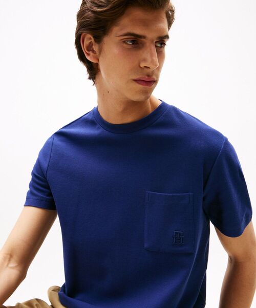 TOMMY HILFIGER(トミーヒルフィガー)の「モノグラムTシャツ(Tシャツ/カットソー・メンズ・ネイビー/ホワイト・LARGE/MEDIUM/SMALL/X-LARGE)」の3枚目の写真