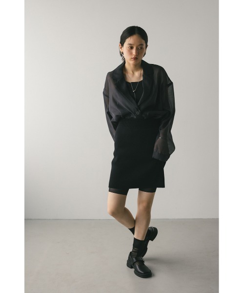 STYLEMIXER（スタイルミキサー）の「チュールレイヤーバイカーパンツ（その他パンツ・レディース・ブラック・SMALL/MEDIUM）」の3枚目の写真