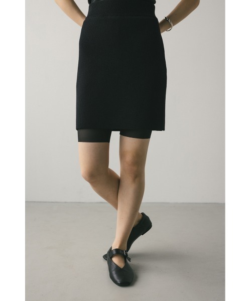 STYLEMIXER（スタイルミキサー）の「チュールレイヤーバイカーパンツ（その他パンツ・レディース・ブラック・SMALL/MEDIUM）」の4枚目の写真