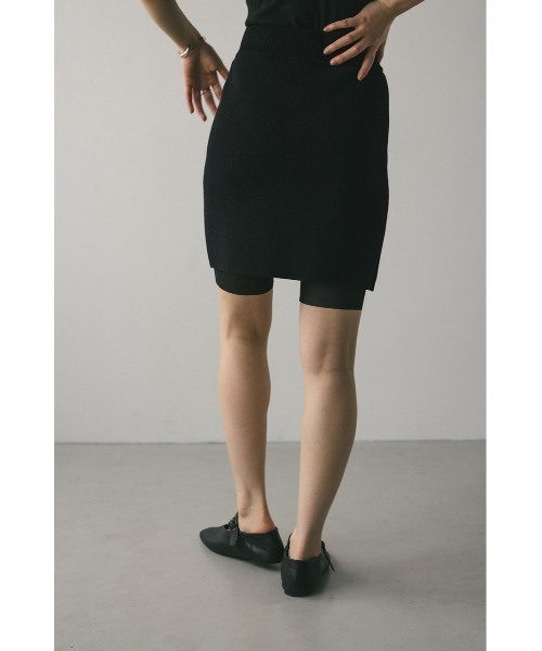 STYLEMIXER（スタイルミキサー）の「チュールレイヤーバイカーパンツ（その他パンツ・レディース・ブラック・SMALL/MEDIUM）」の5枚目の写真