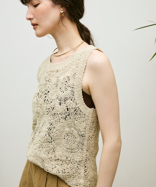 Nuanced Lace Knit Vest / ニュアンスレースニットべスト