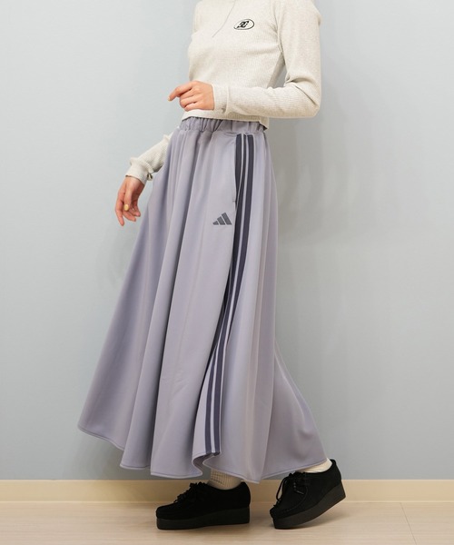 adidas アディダス　オリジナルス　3ストライプ　フレアスカート adidas スカート アディダス スリーストライプス ニットスカート