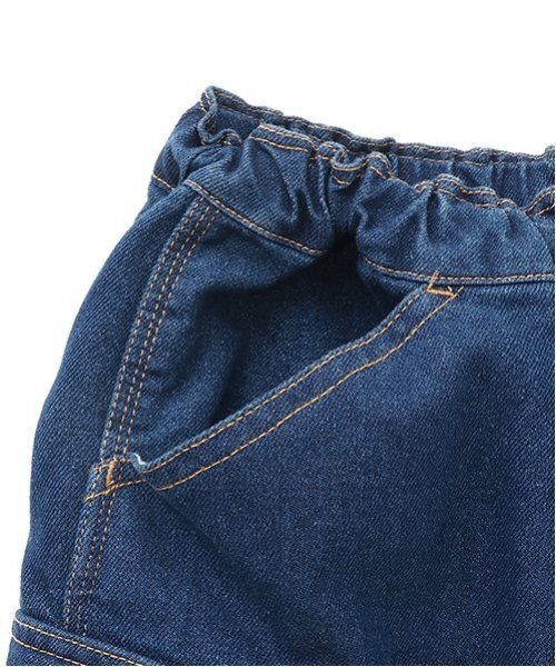 GLAZOS（グラソス）の「【SKIT0LY】冷感デニム・ハーフカーゴパンツ（デニムパンツ・キッズ・ダークブルー/ライトブルー・110cm/120cm/130cm/140cm/100cm）」の6枚目の写真