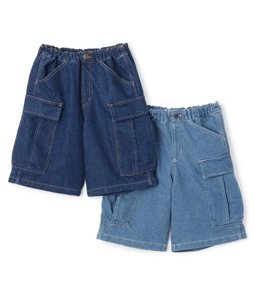 GLAZOS（グラソス）の「【SKIT0LY】冷感デニム・ハーフカーゴパンツ（デニムパンツ・キッズ・ダークブルー/ライトブルー・110cm/120cm/130cm/140cm/100cm）」の11枚目の写真