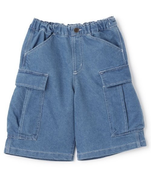 GLAZOS（グラソス）の「【SKIT0LY】冷感デニム・ハーフカーゴパンツ（デニムパンツ・キッズ・ダークブルー/ライトブルー・110cm/120cm/130cm/140cm/100cm）」の12枚目の写真