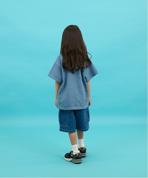 GLAZOS（グラソス）の「【SKIT0LY】冷感デニム・ハーフカーゴパンツ（デニムパンツ・キッズ・ダークブルー/ライトブルー・110cm/120cm/130cm/140cm/100cm）」の14枚目の写真