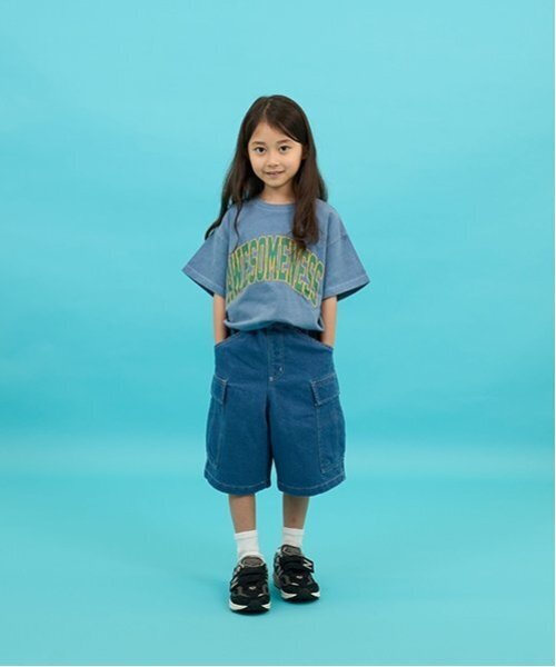 GLAZOS（グラソス）の「【SKIT0LY】冷感デニム・ハーフカーゴパンツ（デニムパンツ・キッズ・ダークブルー/ライトブルー・110cm/120cm/130cm/140cm/100cm）」の15枚目の写真