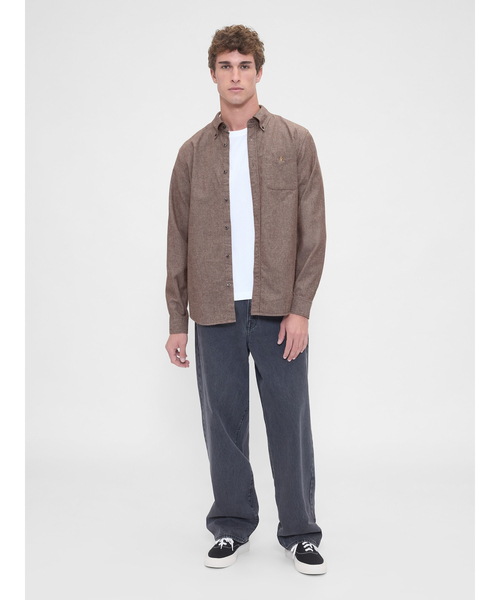 GAP（ギャップ）の「オックスフォードシャツ（シャツ/ブラウス・メンズ・ブルー/ブラウン/ベージュ/パープル・XS/S/M/L/XL）」の8枚目の写真