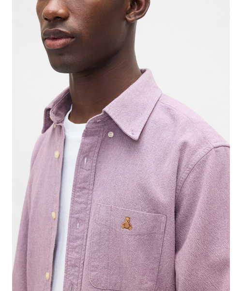 GAP（ギャップ）の「オックスフォードシャツ（シャツ/ブラウス・メンズ・ブルー/ブラウン/ベージュ/パープル・XS/S/M/L/XL）」の4枚目の写真