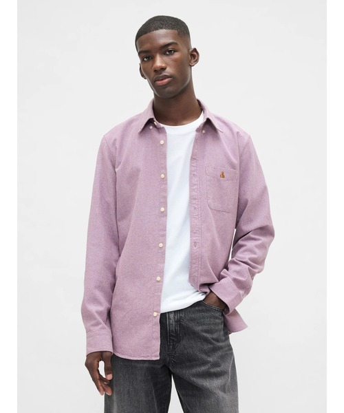 GAP（ギャップ）の「オックスフォードシャツ（シャツ/ブラウス・メンズ・ブルー/ブラウン/ベージュ/パープル・XS/S/M/L/XL）」の15枚目の写真