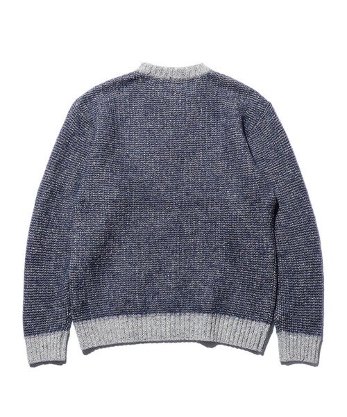 BEAMS PLUS（ビームスプラス）の「インレイ クルーネック ニット（ニット/セーター・メンズ・ブルー/ベージュ・S/M/L/XL）」の8枚目の写真