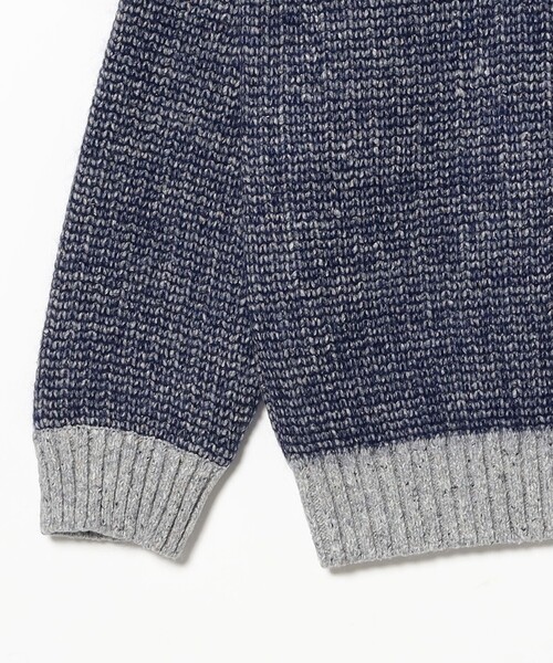 BEAMS PLUS（ビームスプラス）の「インレイ クルーネック ニット（ニット/セーター・メンズ・ブルー/ベージュ・S/M/L/XL）」の10枚目の写真